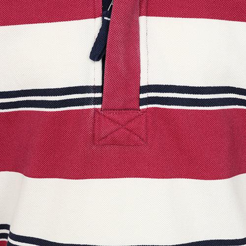 Rouge - Back - Lazy Jacks Boys Striped Pique Sweatshirt