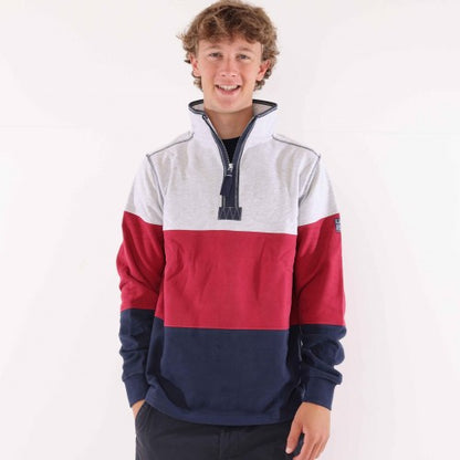 Front - Lazy Jacks Mens Colour Block Sweatshirt