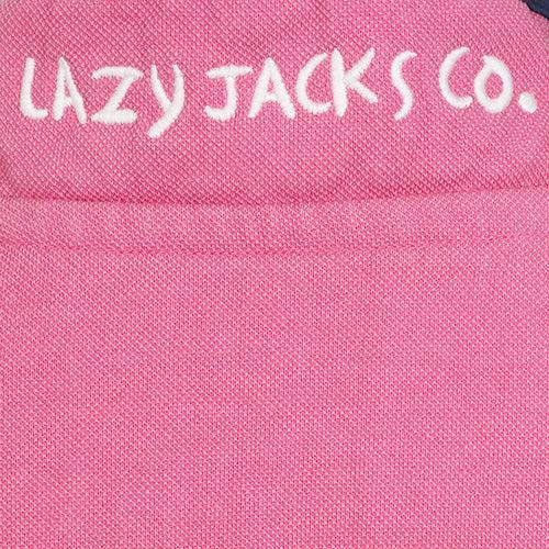 Salmon - Lifestyle - Lazy Jacks Girls Pique Button Neck Sweatshirt