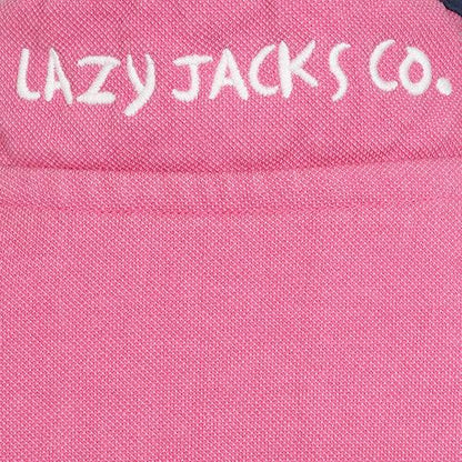 Salmon - Lifestyle - Lazy Jacks Girls Pique Button Neck Sweatshirt