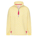 Front - Lazy Jacks Girls Printed Quarter Zip Sweatshirt