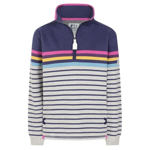 Front - Lazy Jacks Womens/Ladies Quarter Zip Sweatshirt
