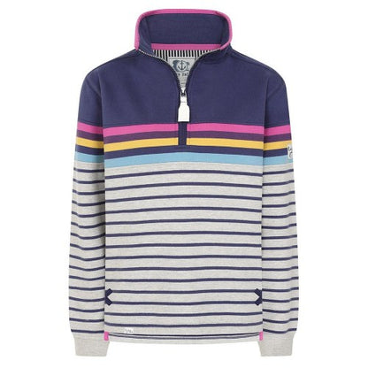 Front - Lazy Jacks Womens/Ladies Quarter Zip Sweatshirt