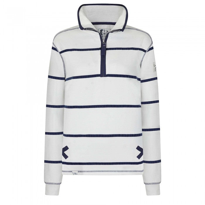 Front - Lazy Jacks Womens/Ladies Quarter Zip Sweatshirt