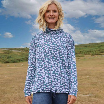 Emerald - Front - Lazy Jacks Womens-Ladies Printed Polo Neck Sweatshirt