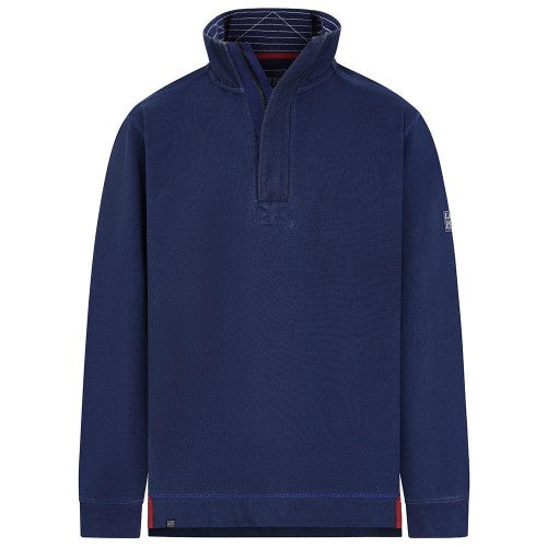 Front - Lazy Jacks Mens Pique Quarter Zip Sweatshirt