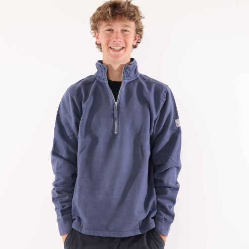 Front - Lazy Jacks Mens Quarter Zip Sweatshirt