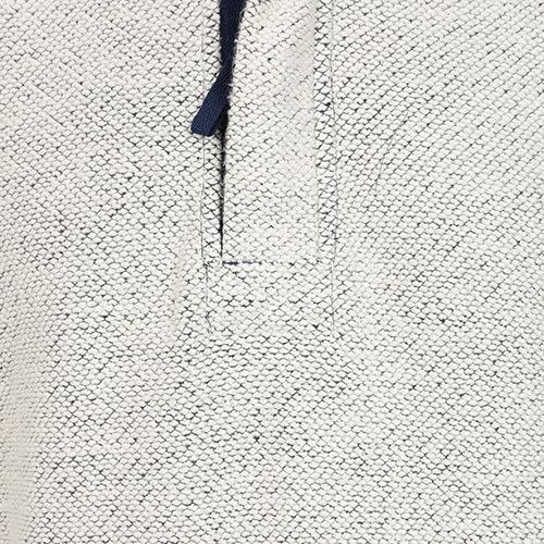 Grey Marl - Back - Lazy Jacks Mens Textured Quarter Zip Sweatshirt