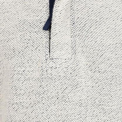 Grey Marl - Back - Lazy Jacks Mens Textured Quarter Zip Sweatshirt