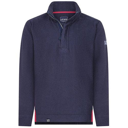 Front - Lazy Jacks Mens Textured Quarter Zip Sweatshirt