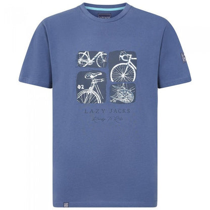 Front - Lazy Jacks Mens Bicycle Cotton T-Shirt