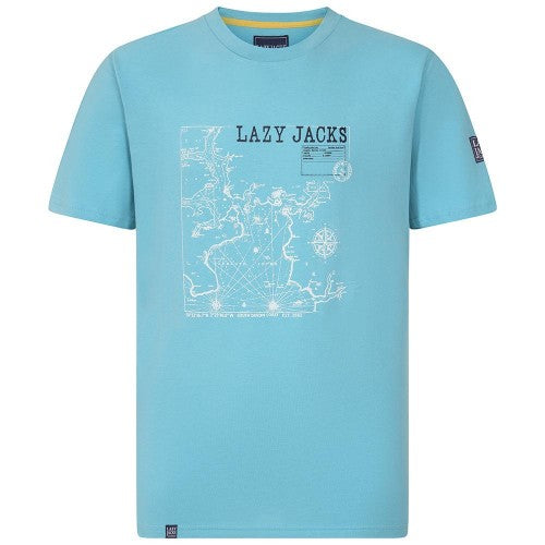 Front - Lazy Jacks Mens Printed Cotton T-Shirt