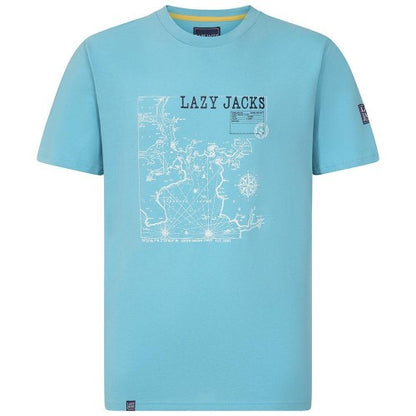 Front - Lazy Jacks Mens Printed Cotton T-Shirt
