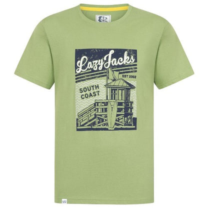 Front - Lazy Jacks Mens Printed Cotton T-Shirt