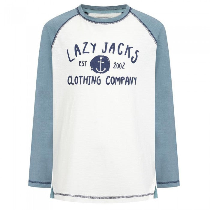 Front - Lazy Jacks Boys Printed Cotton Long-Sleeved T-Shirt