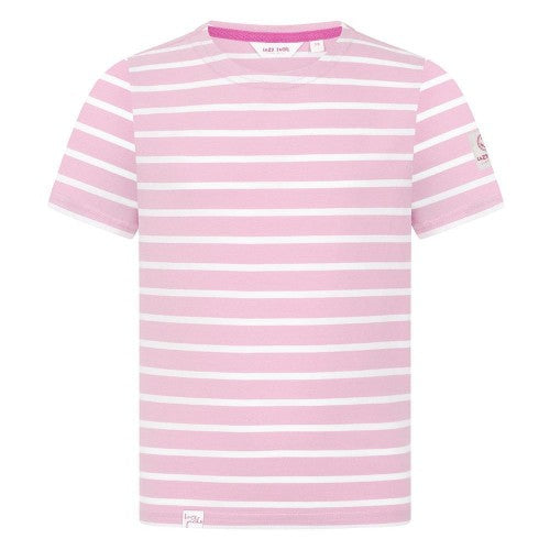 Front - Lazy Jacks Girls Breton Short-Sleeved T-Shirt