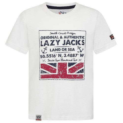 Front - Lazy Jacks Boys Printed Cotton T-Shirt