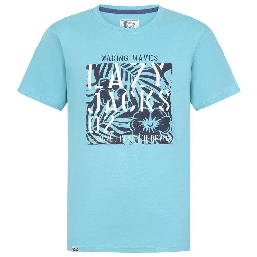Front - Lazy Jacks Mens Printed Cotton T-Shirt