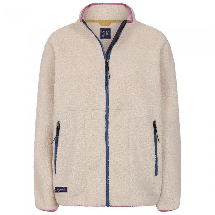 Front - Lazy Jacks Womens/Ladies Sherpa Fleece Full Zip Jacket