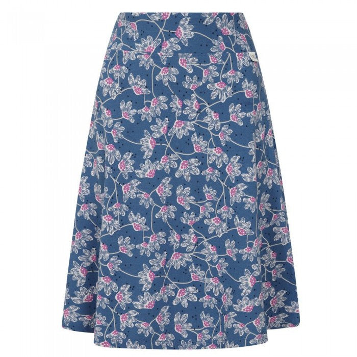 Front - Lazy Jacks Womens/Ladies Wildflower Jersey Midi Skirt