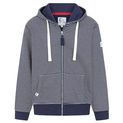 Front - Lazy Jacks Mens Striped Full Zip Hoodie