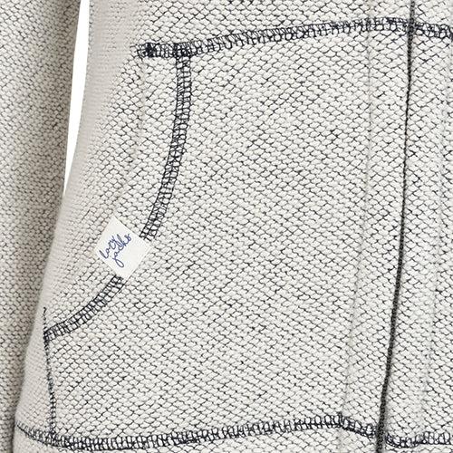 Grey Marl - Back - Lazy Jacks Womens-Ladies Textured Full Zip Hoodie
