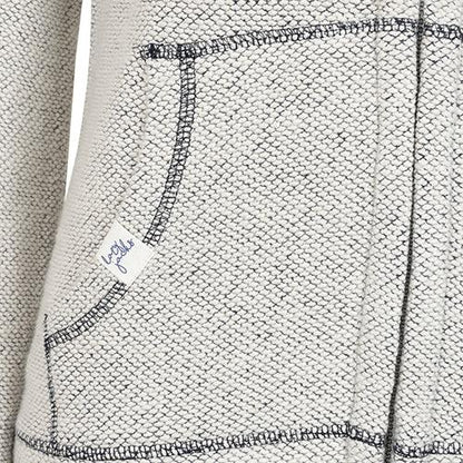 Grey Marl - Back - Lazy Jacks Womens-Ladies Textured Full Zip Hoodie
