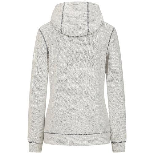 Grey Marl - Side - Lazy Jacks Womens-Ladies Textured Full Zip Hoodie