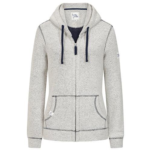 Front - Lazy Jacks Womens/Ladies Textured Full Zip Hoodie