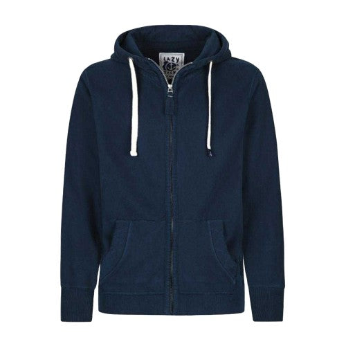 Front - Lazy Jacks Mens Drawstring Full Zip Hoodie