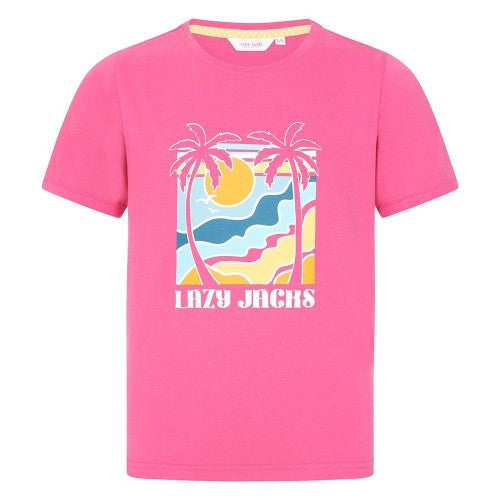 Front - Lazy Jacks Girls Printed T-Shirt
