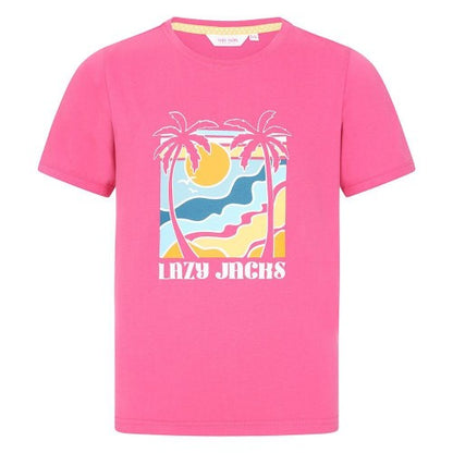 Front - Lazy Jacks Girls Printed T-Shirt