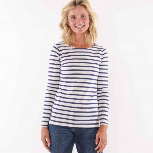 Front - Lazy Jacks Womens/Ladies Striped Breton Top