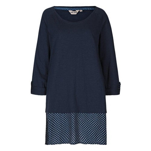 Front - Lazy Jacks Womens/Ladies Rolled Sleeves Tunic