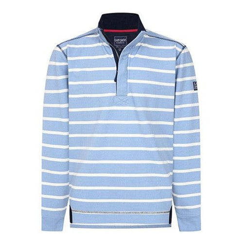 Front - Lazy Jacks Mens Striped Pique Sweatshirt