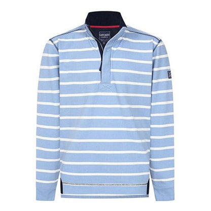 Front - Lazy Jacks Mens Striped Pique Sweatshirt