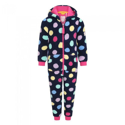 Front - Lazy Jacks Girls Spotted All-In-One Nightwear