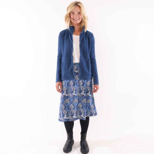 Rose - Front - Lazy Jacks Womens-Ladies Rose Jersey Skirt