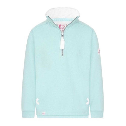 Front - Lazy Jacks Girls Quarter Zip Sweatshirt