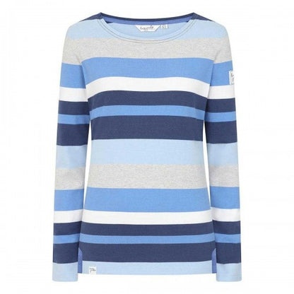 Front - Lazy Jacks Womens/Ladies Multi Stripe Breton Top