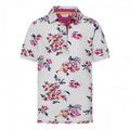 White-White - Front - Lazy Jacks Girls Wildflower Polo Shirt