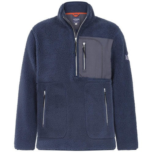 Front - Lazy Jacks Mens Sherpa Fleece Half Zip Sweatshirt