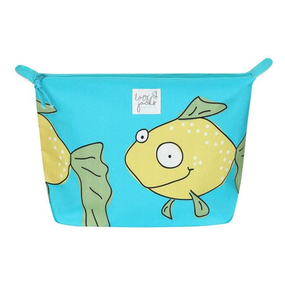 Front - Lazy Jacks Fish Cosmetic Bag