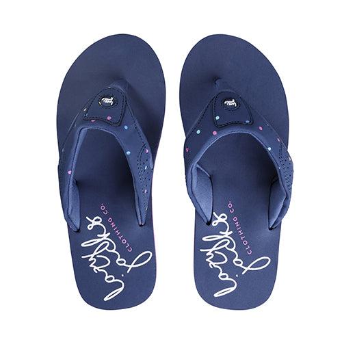 Sport Blue - Front - Lazy Jacks Womens-Ladies Foam Flip Flops