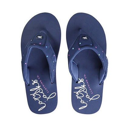 Sport Blue - Front - Lazy Jacks Womens-Ladies Foam Flip Flops
