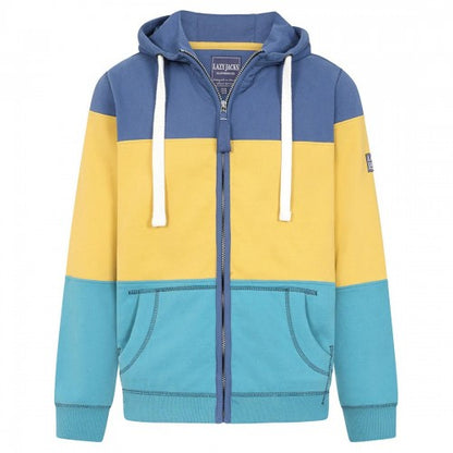 Front - Lazy Jacks Childrens/Kids Colour Block Heather Full Zip Hoodie