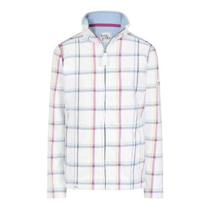 Front - Lazy Jacks Womens/Ladies Checked Full Zip Sweatshirt