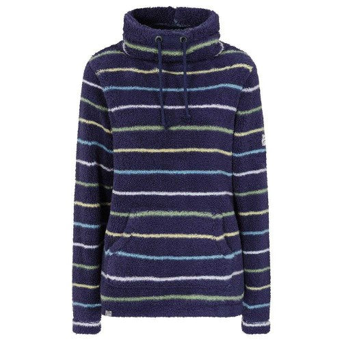 Front - Lazy Jacks Womens/Ladies Striped Roll Neck Sweatshirt
