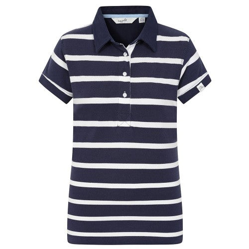 Front - Lazy Jacks Womens/Ladies Striped Cotton Pique Polo Shirt