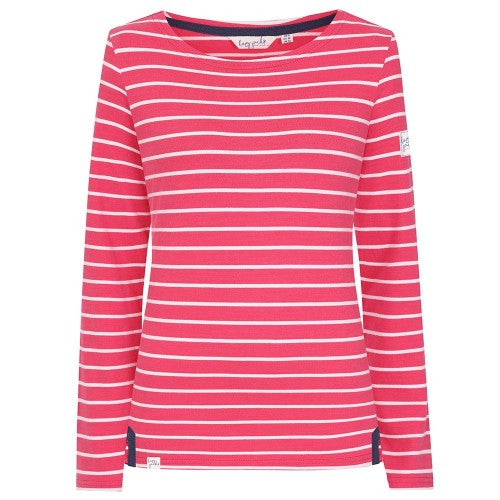 Front - Lazy Jacks Womens/Ladies Breton Long-Sleeved Top